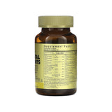 Solgar Prenatal Nutrients Tablets supplement facts panel listing ingredients, dosage, and serving size