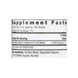 Nature's Answer Milk Thistle 1 oz supplement facts panel listing ingredients, dosage, and serving size