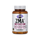 NOW Sports ZMA Veg Capsules bottle with black sports recovery supplement label