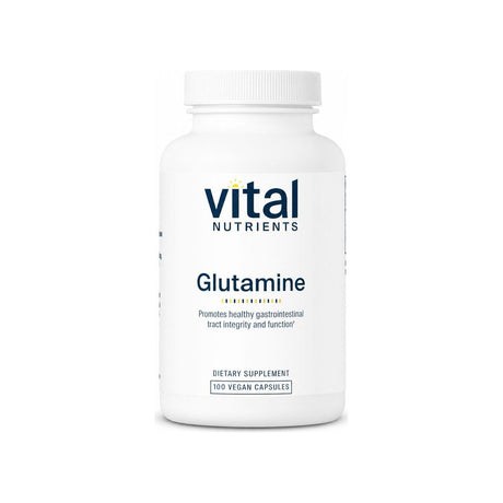 Vital Nutrients Glutamine 3400mg 100 vegan capsules bottle front label