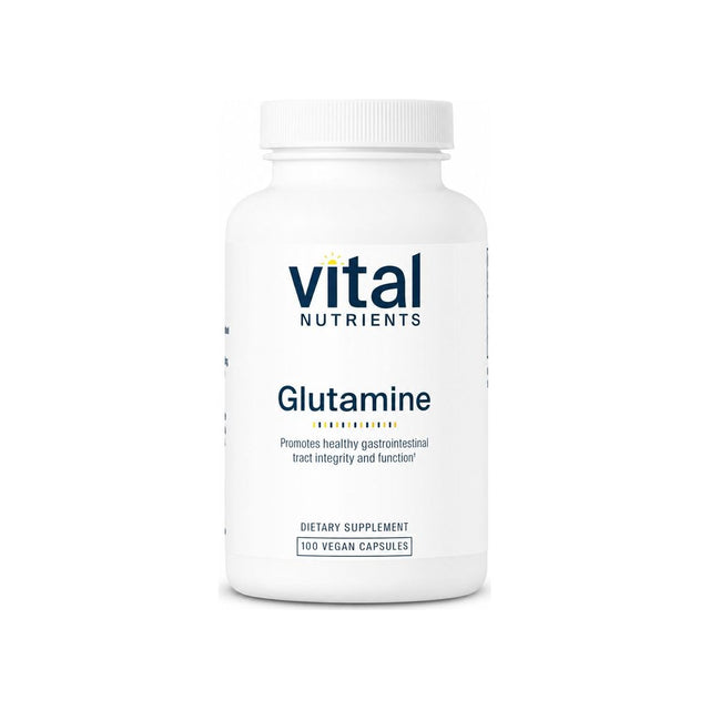 Vital Nutrients Glutamine 3400mg 100 vegan capsules bottle front label