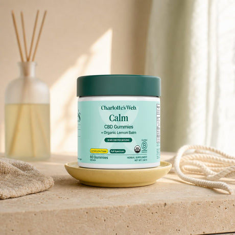 Charlotte's Web Calm CBD Gummies in a wellness lifestyle scene