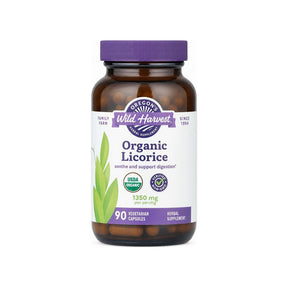 Oregon's Wild Harvest Organic Licorice 90 capsules front bottle label