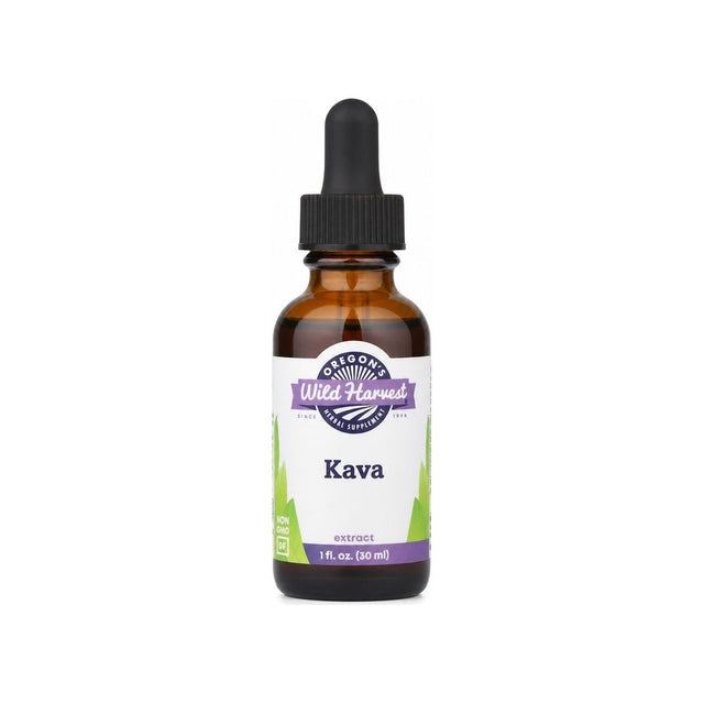 Oregon's Wild Harvest Kava Extract 1 fl oz front bottle label