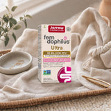 Jarrow Formulas Fem-Dophilus Ultra 50 Billion CFU bottle and carton front