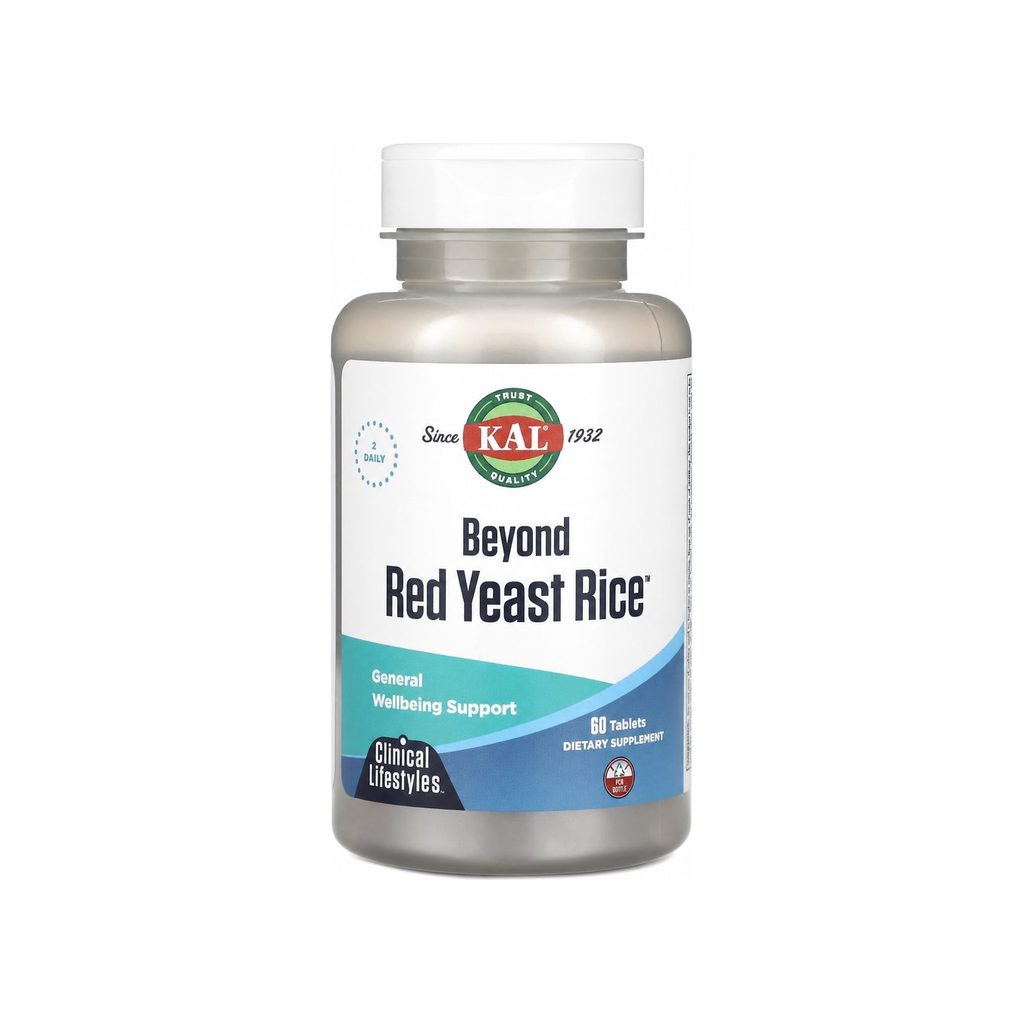 KAL Beyond Red Yeast Rice 60 tablets front bottle with Clinical Lifestyles label
