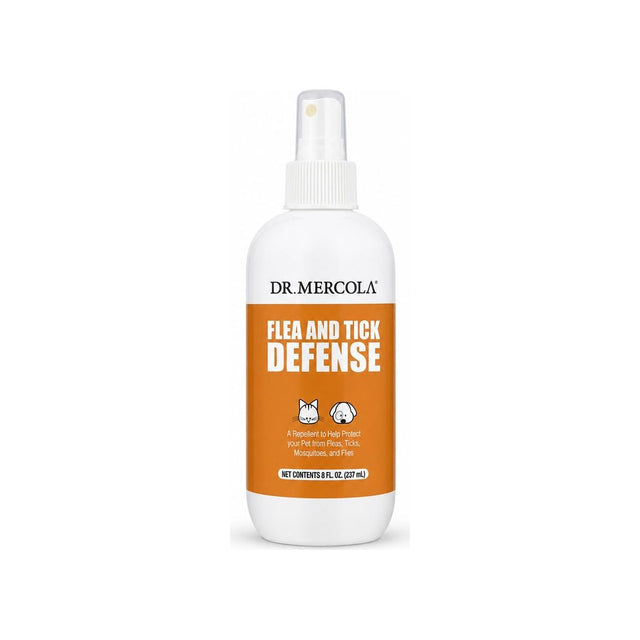 Dr. Mercola Flea & Tick Defense Spray for Pets 8 fl oz bottle with trigger sprayer