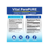 Vital Planet Vital ParaPURE supplement facts panel listing ingredients, dosage, and serving size