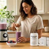 Codeage GLP-1 Peptides Powder lifestyle scene with powder added to a drink