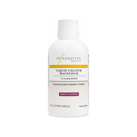 Integrative Therapeutics Liquid Calcium Magnesium Berry Flavor 16 fl oz bottle front label