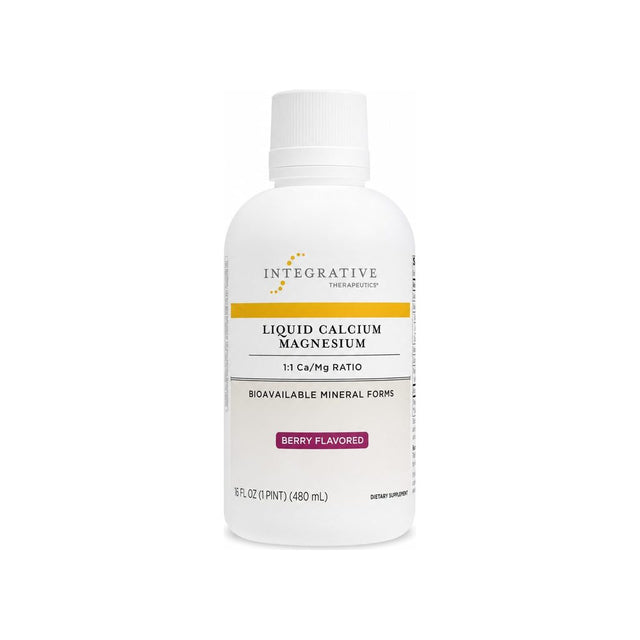 Integrative Therapeutics Liquid Calcium Magnesium Berry Flavor 16 fl oz bottle front label