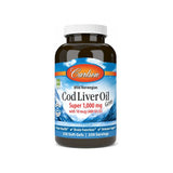 Carlson Cod Liver Oil Gems Super 1000 mg 250 softgels bottle front label