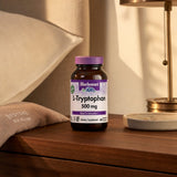 Bluebonnet L-Tryptophan 500 mg bottle side panel with directions and cautions