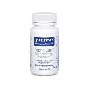 Pure Encapsulations Peptic-Care Zinc-L-Carnosine 60 capsules front bottle label