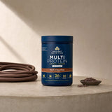 Ancient Nutrition Dark Chocolate Creatine shake mixed for a workout routine