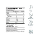 Ancient Nutrition Multi Protein Plant Based Powder Vanilla usage graphic with scoop and mixing directions