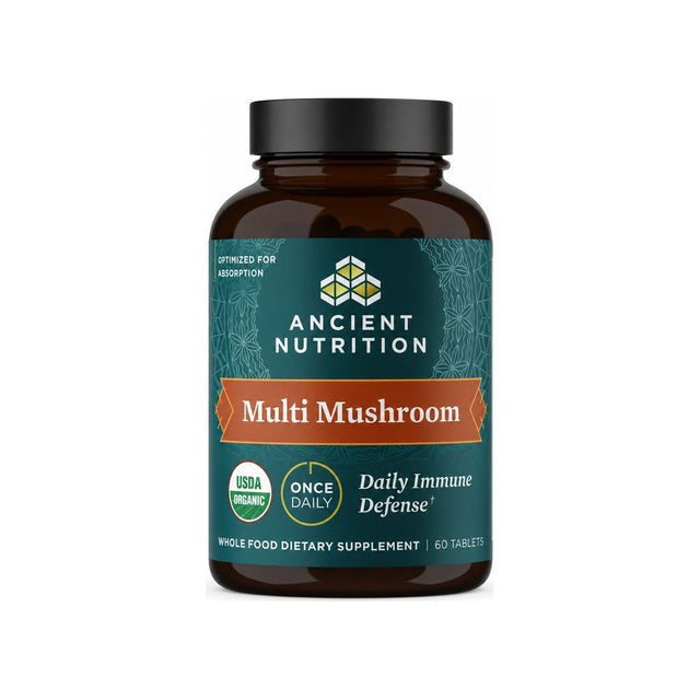 Ancient Nutrition Multi Mushroom Daily Immune Defense 60 tablets front bottle