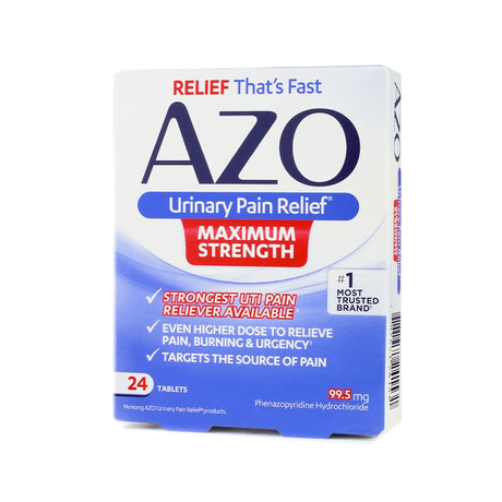 azo urinary pain relief maximum strength tablets 24 tablets 12 day supply