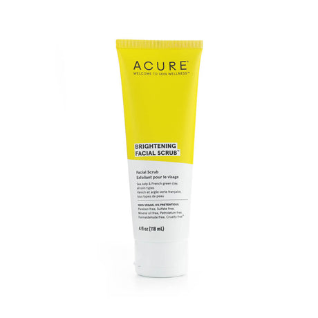 acure brightening facial scrub 4 fluid ounces 118 ml