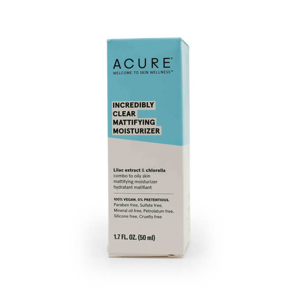 acure incredibly clear mattifying moisturizer 1.7 fluid ounces 50 ml