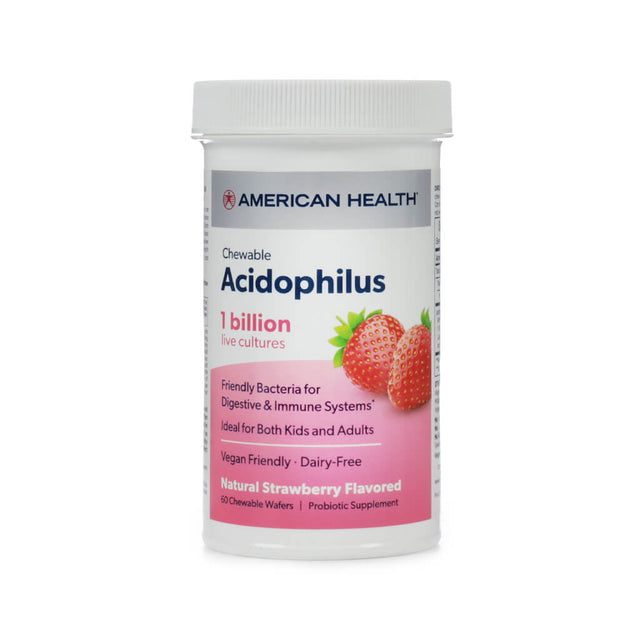 american health chewable acidophilus 1 billion 60 tablets 60-day supply