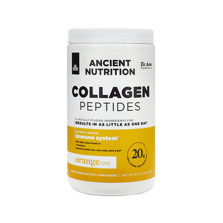 ancient nutrition collagen peptides immune orange powder 9.02 ounces 12 servings