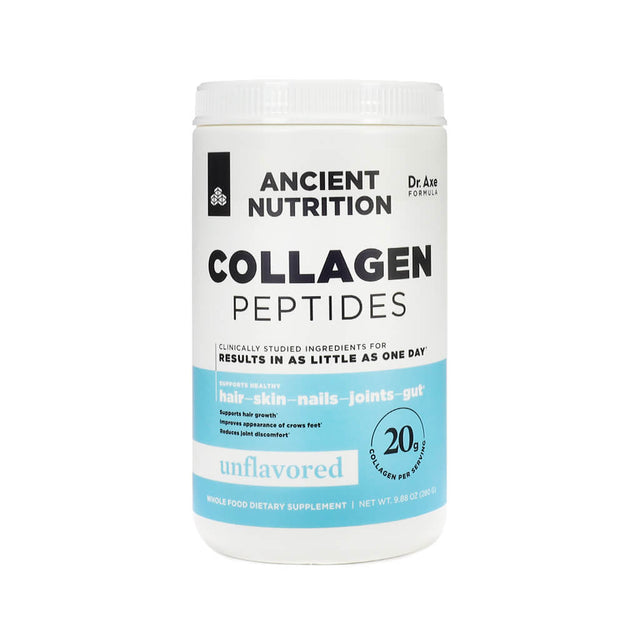 ancient nutrition collagen peptides powder unflavored 9.88 ounces 20 servings