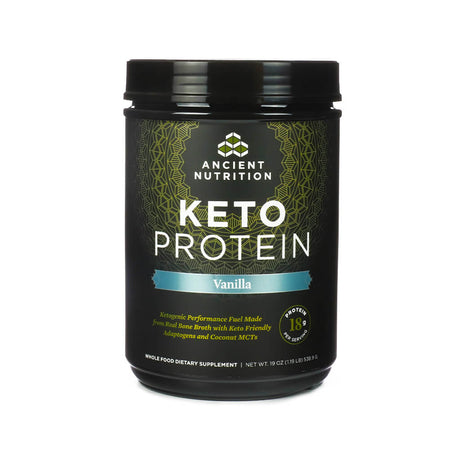 ancient nutrition keto protein powder vanilla 19 ounces 17 servings