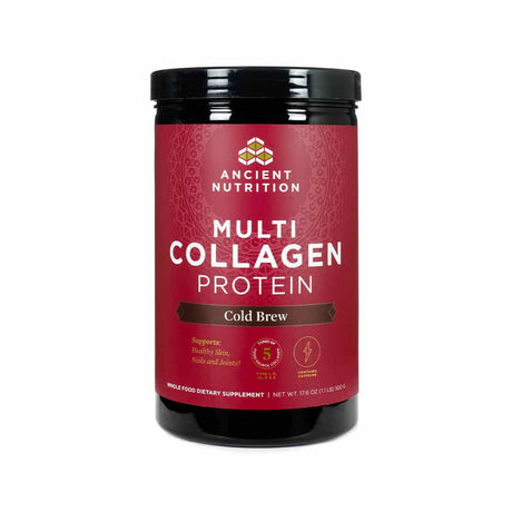 ancient nutrition multi collagen protein powder cold brew 17.6 ounces 40 servings