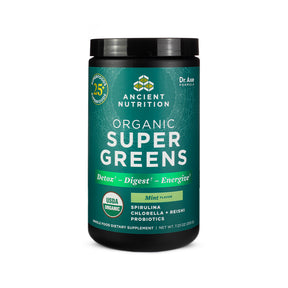 Ancient Nutrition Organic SuperGreens Powder - Mint 7.23 Ounces