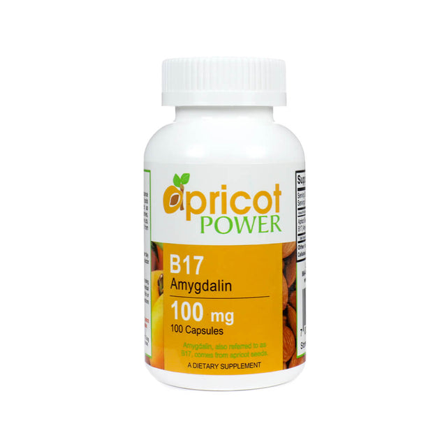 apricot power vitamin b17/amygdalin capsules 500mg 100 capsules 100 day supply