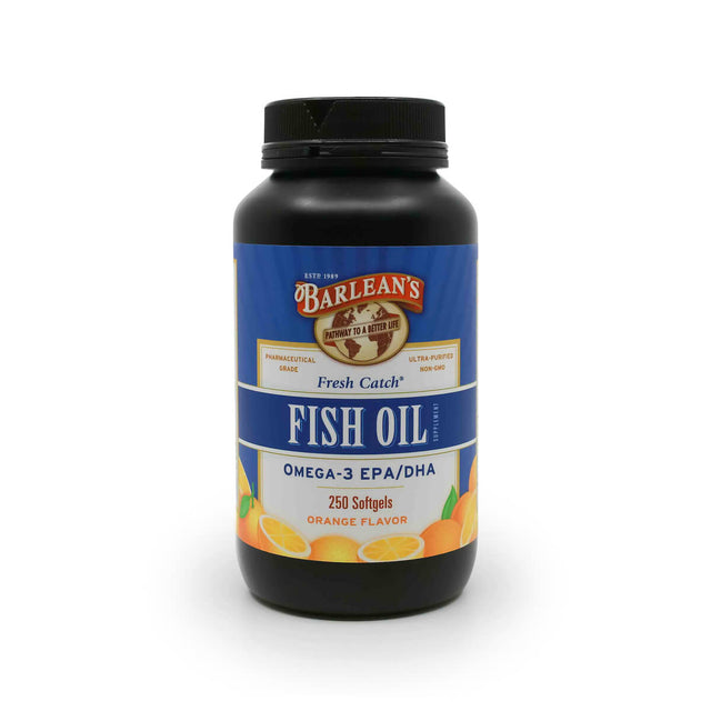 barlean’s fresh catch fish oil orange 250 softgels