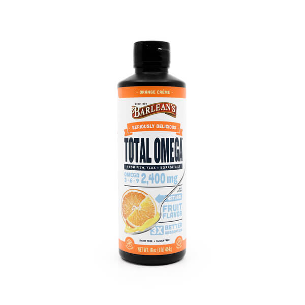 barleans seriously delicious total omega orange creme 16 fluid ounces