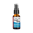 Front label of Best 365 Labs Mouth Spray, 30 mL raspberry lemonade flavor, providing oral immune support with 150 sprays per bottle.