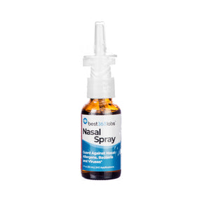 Best 365 Labs Nasal Spray amber 30 mL spray bottle with white pump and blue front label, 240 applications