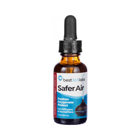 Best 365 Labs Safer Air 30 mL amber glass dropper bottle with black cap and blue front label
