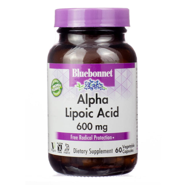 Bluebonnet Alpha Lipoic Acid 600mg Capsules 60 Count