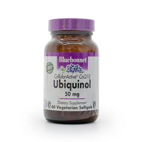 Bluebonnet Nutrition Cellular Active COQ10 Ubiquinol 50 mg 60 vegetarian softgels amber bottle purple cap