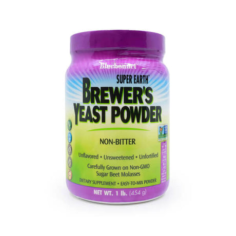 bluebonnet super earth brewer's yeast powder unflavored 1 pound