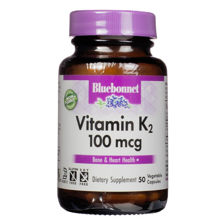 Bluebonnet Vitamin K2 100mcg 50 capsules 1 and a half month supply