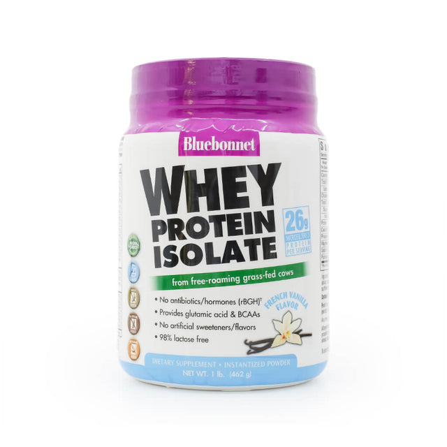 bluebonnet whey protein isolate powder 1 pound french vanilla 20 servings