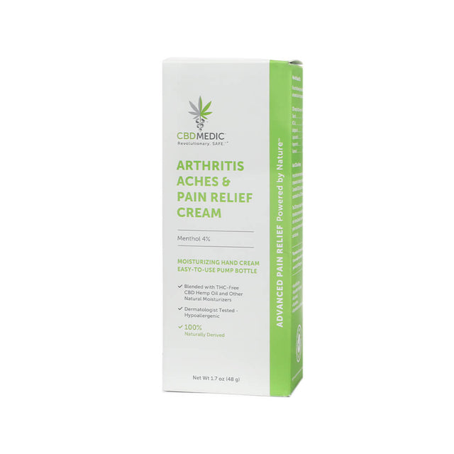 cbd medic arthritis aches & pain relief cream 1.7 ounces