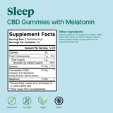 Charlotte's Web Sleep 10mg CBD Gummies with Melatonin supplement facts: 10 mg CBD and 3 mg melatonin per 2-gummy serving