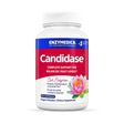 Enzymedica Candidase 84 capsules bottle with red and blue label, enzymes for balanced yeast levels