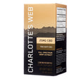 Charlotte's Web 25 mg CBD softgels box, gold and black carton with 60 soft gels and supplement facts label visible