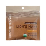 Front label view of Charlotte’s Web Focus Support with Lion’s Mane Mushroom Gummies, 6-count pack, in bright blue design with focused branding and functional mushroom benefits for cognitive clarity.

