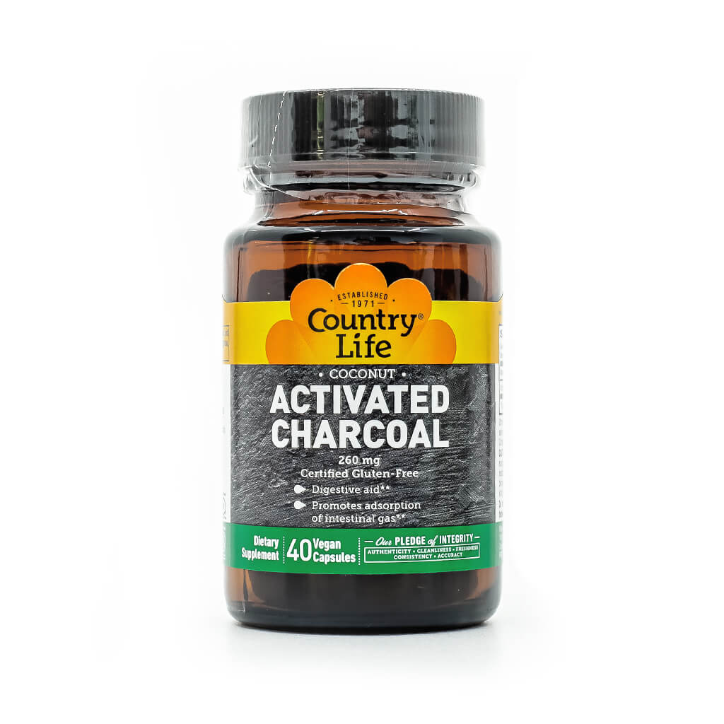 country life activated charcoal 260mg 40 capsules