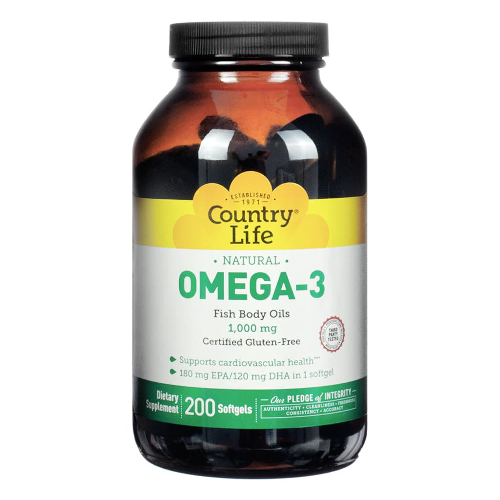 Country Life Omega-3 Fish Oil 1000mg