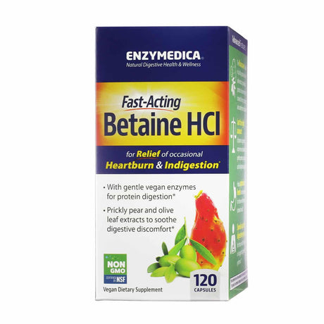 enzymedica betaine hcl 120 vegetarian capsules