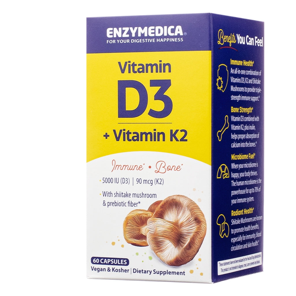 Shop Enzymedica Vitamin D3 + K2 for Superior Essential Vitamin